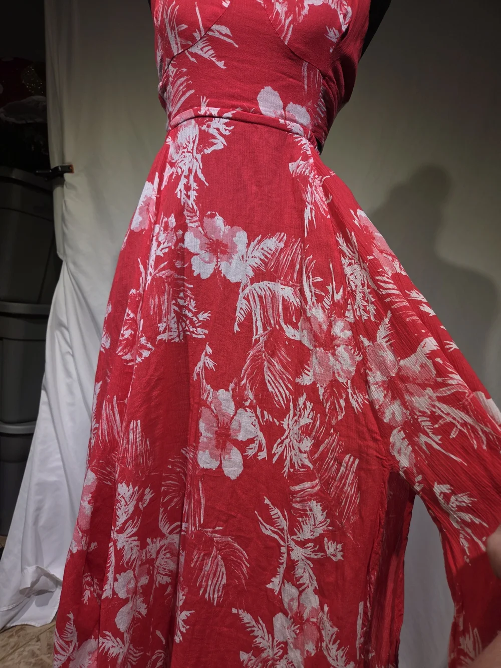Free People Red Floral Maxi Dress - Picture 5 of 14